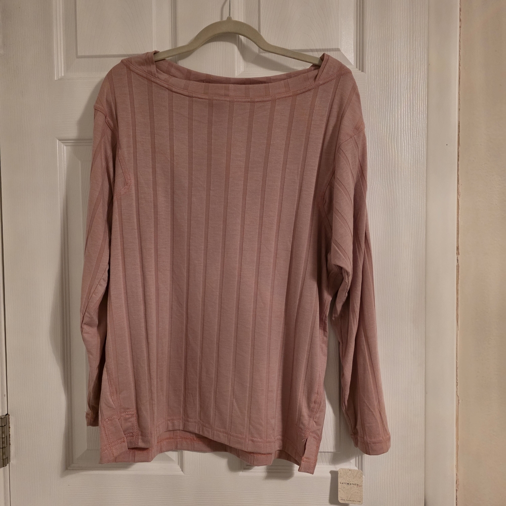Free People Intimatley In Pink Long Sleeve Top